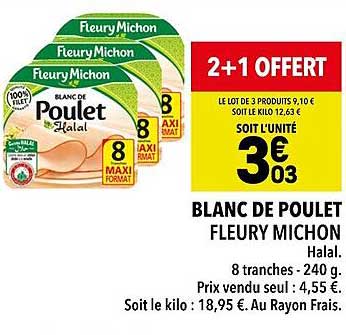 blanc de poulet fleury michon