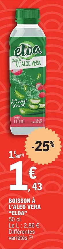 boisson à l'aloe vera "aloa"