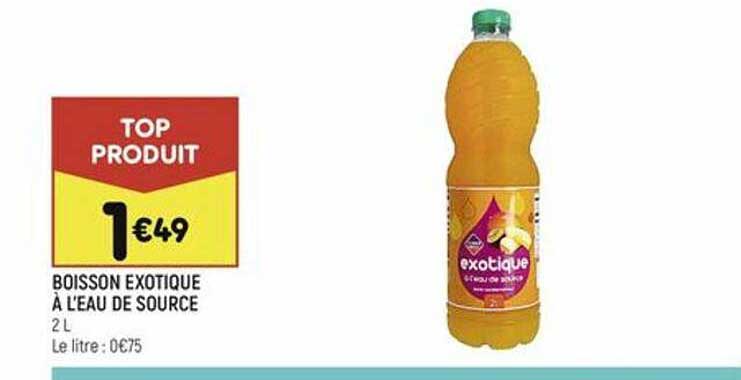 boisson exotique à l'eau de source