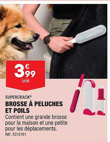 brosse à peluches et poils supercrack