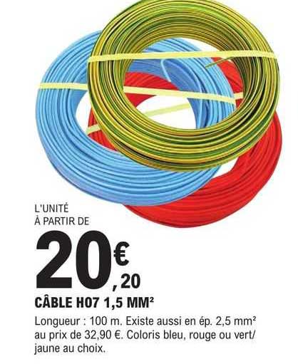 câble h07 1,5 mm²
