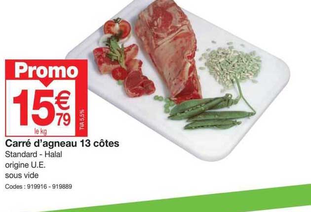 carré d'agneau 13 côtes