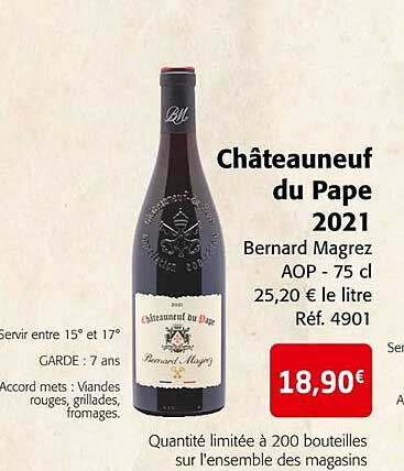 châteauneuf du pape 2021 bernard magrez aop