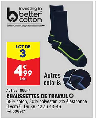 Chaussettes De Travail Active Touch