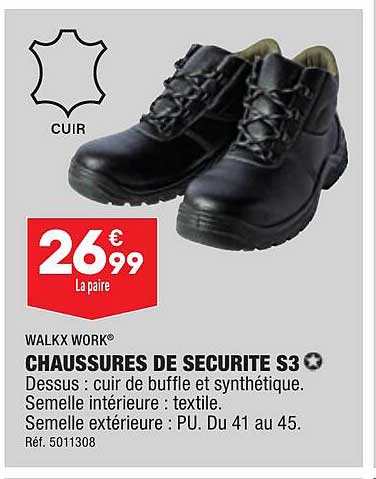 Chaussures De Sécurité S3 Walkx Work