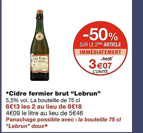 Cidre Fermier Brut "lebrun"
