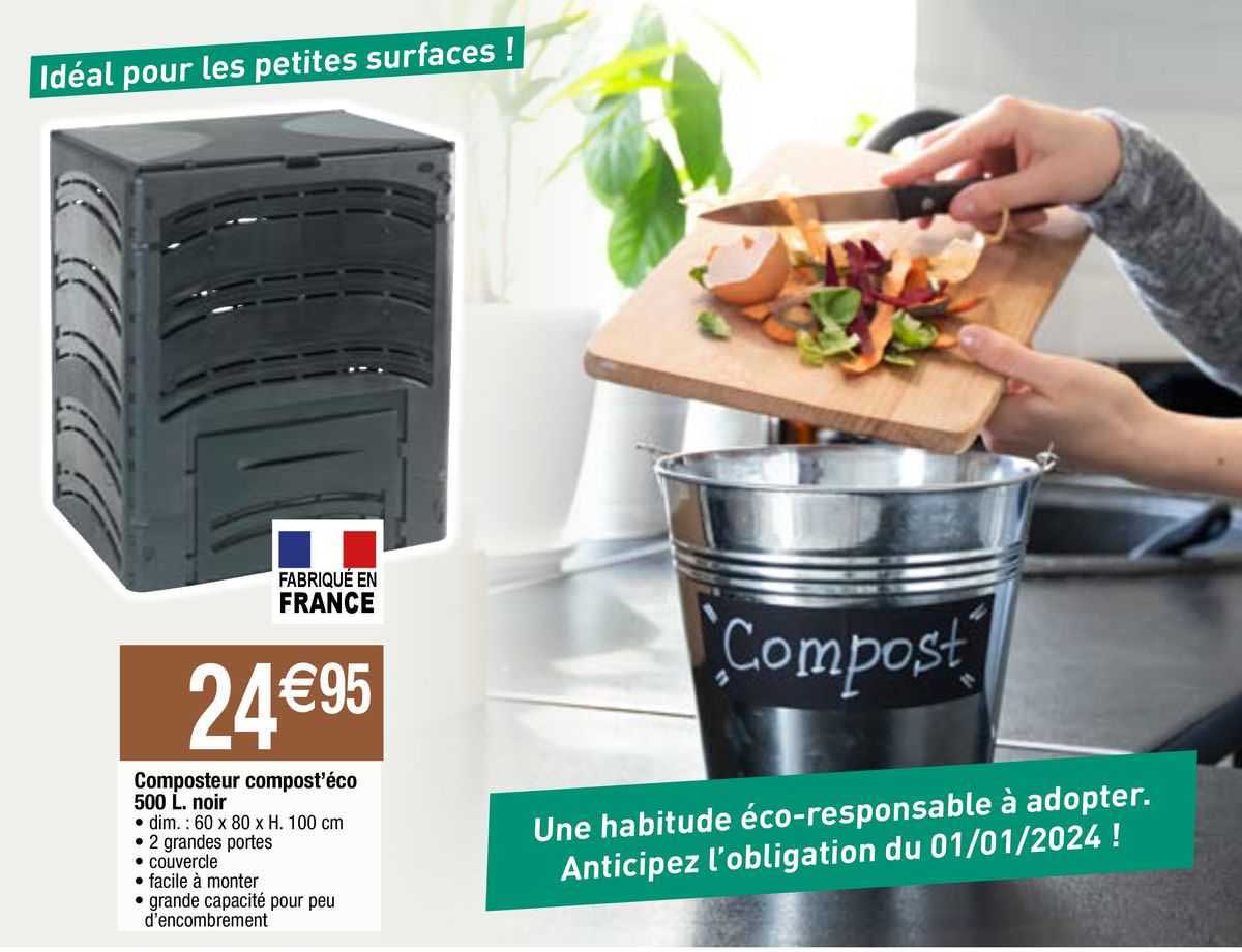 composteur compost'eco 500l noir