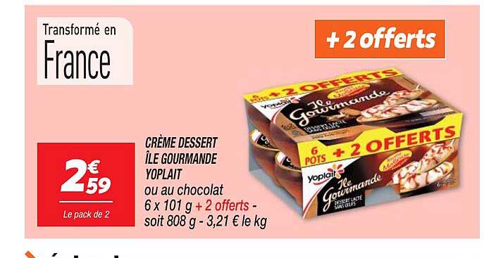 Crème Dessert île Gourmande Yoplait