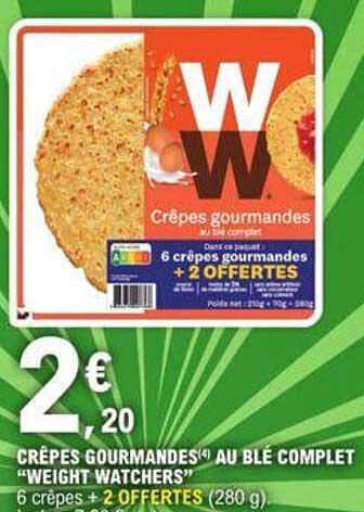 crêpes gourmandes au blé complet "weight watchers"