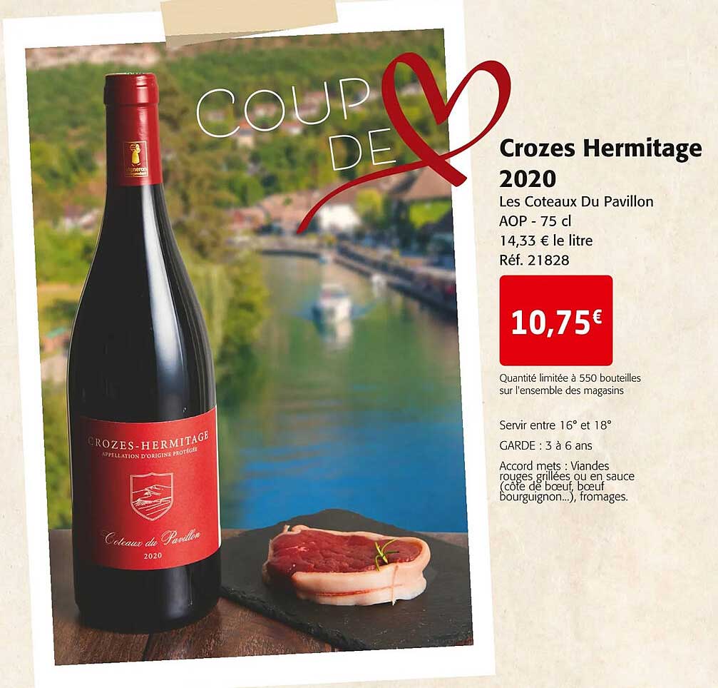 crozes hermitage 2020 les coteaux du pavillon aop