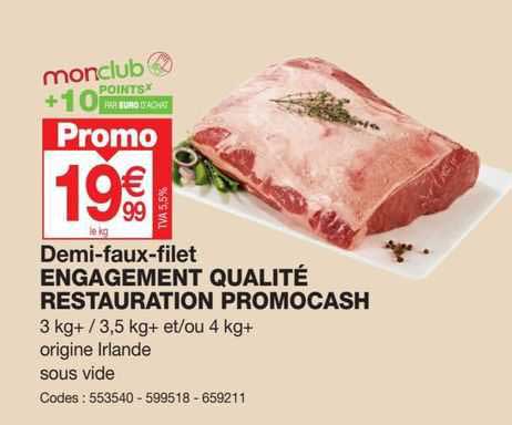 demi-faux-filet engagement qualité restauration promocash