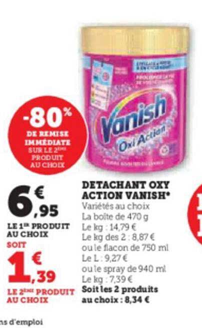 détachant oxy action vanish