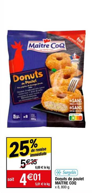 donuts de poulet maître coq