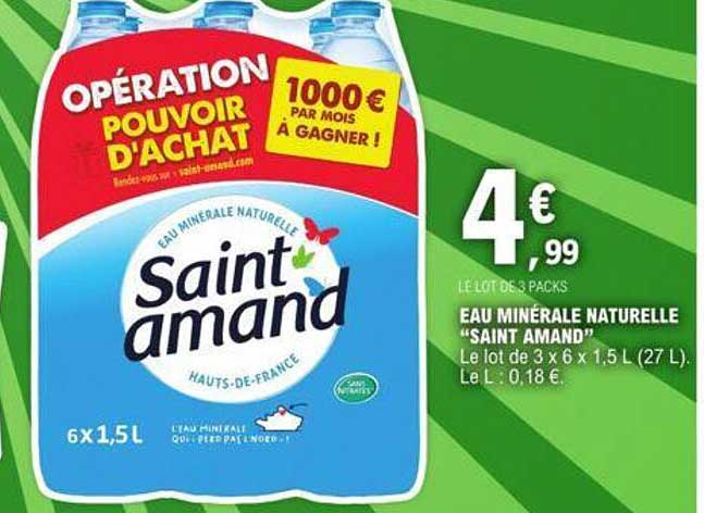 Eau Minérale Naturelle "saint Amand"