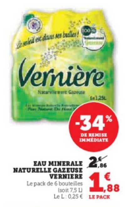 Eau Minérale Naturelle Gazeuse Vernière