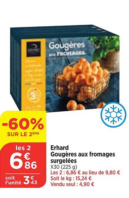 Erhard Gougères Aux Fromages Surgelées