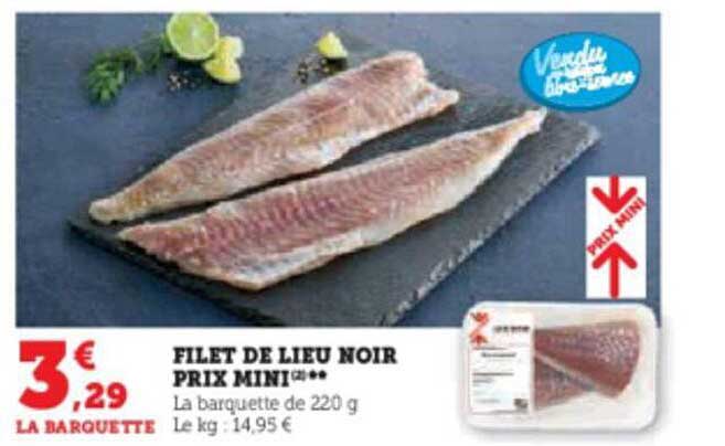filet de lieu noir prix mini
