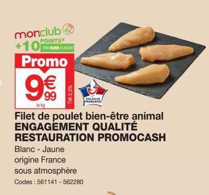 filet de poulet bien-être animal engagement qualité restauration promocash