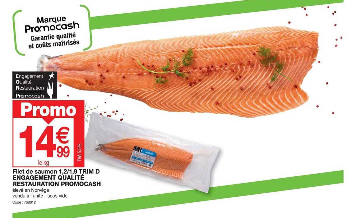 filet de saumon 1,2/1,9 trim d engagement qualité restauration promocash