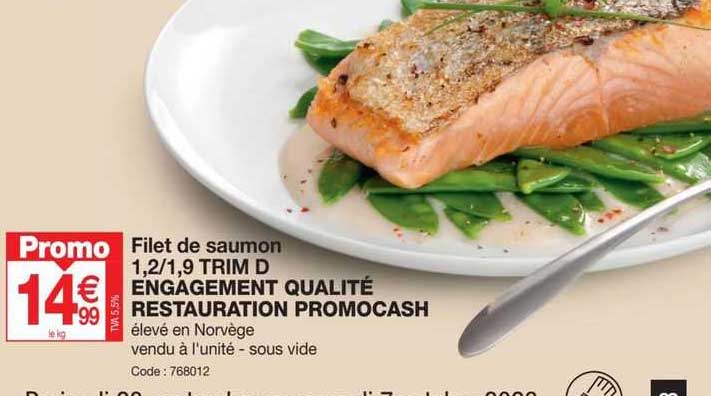 filet de saumon 1,2/1,9 trim d engagement qualité restauration promocash
