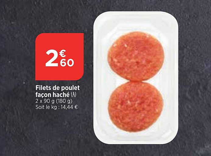 filets de poulet façon haché