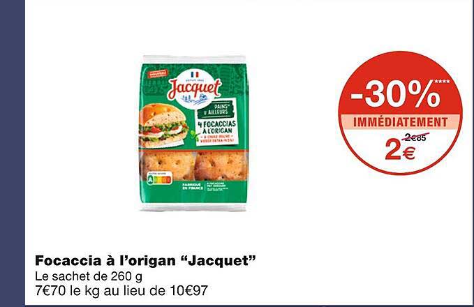 focaccia à l'origan "jacquet"