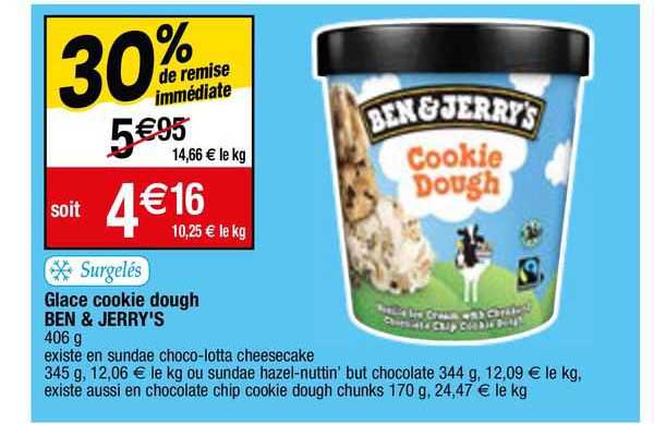 glace cookie dough ben & jerry's