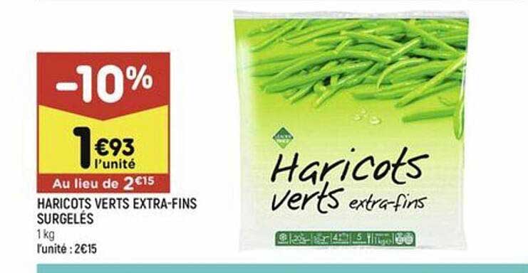 haricots verts extra-fins surgelés