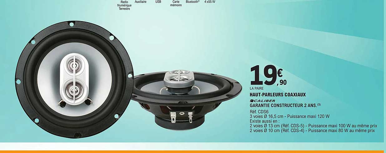 haut-parleurs coaxiaux caliber