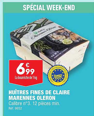 huîtres fines de claire marennes oleron