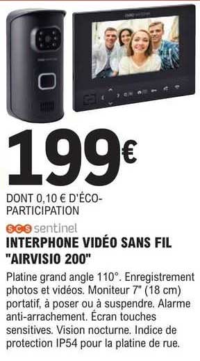 interphone vidéo sans fil "airvision 200"