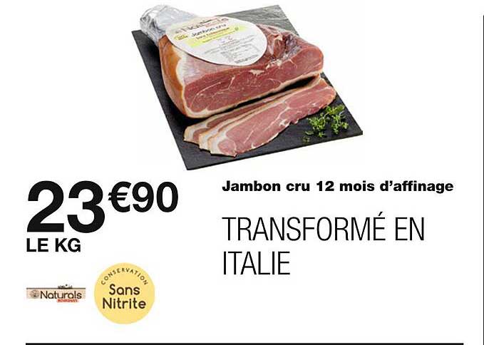 jambon cru 12 mois d'affinage