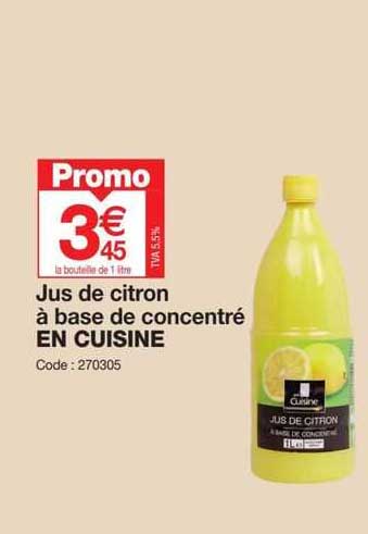Jus De Citron à Base De Concentré En Cuisine
