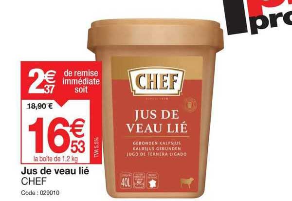 jus de veau lié chef