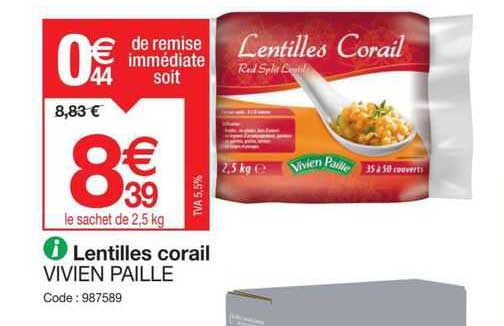 lentilles corail vivien paille