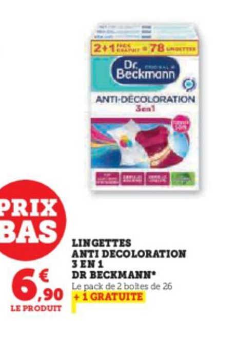 lingettes anti décoloration 3 en 1 dr beckmann