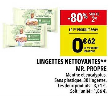 lingettes nettoyantes mr propre