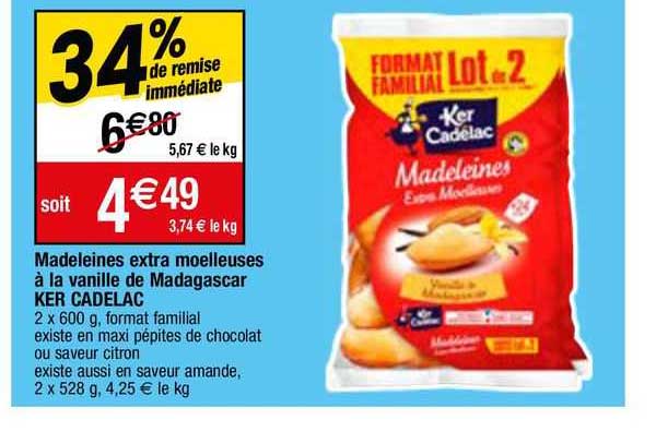 madeleines extra moelleuses à la vanille de madagascar ker cadelac