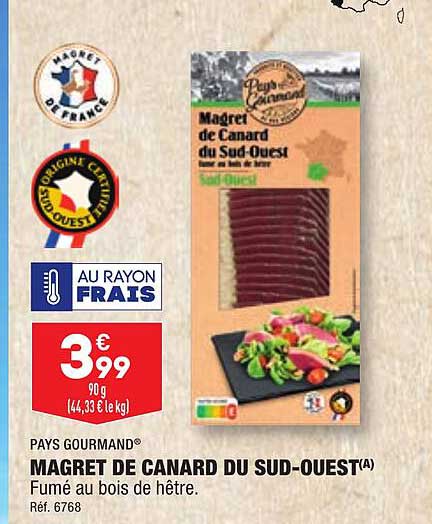 magret de canard du sud-ouest pays gourmand