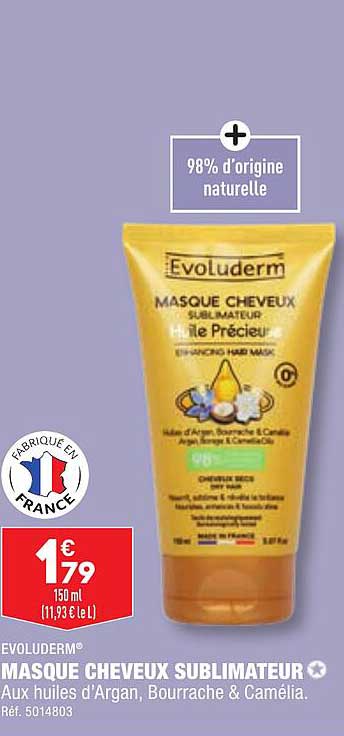masque cheveux sublimateur evoluderm