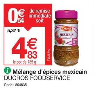 mélange d'épices mexicain ducros foodservice