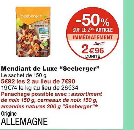 mendiant de luxe "seeberger"