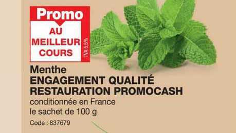 menthe engagement qualité restauration promocash