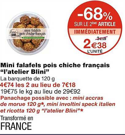 mini falafels pois chiches français "l'atelier blini"