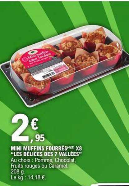 mini muffins fourrés x8 "les délices des 7 vallées"