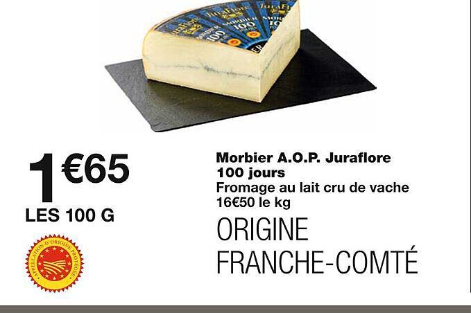 morbier a.o.p. juraflore 100 jours