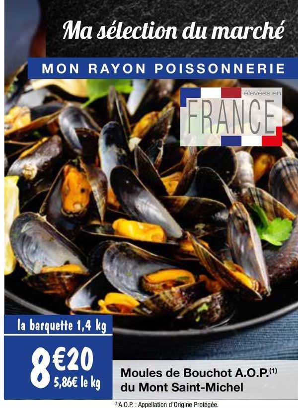 moules de bouchot aop du mont saint-michel