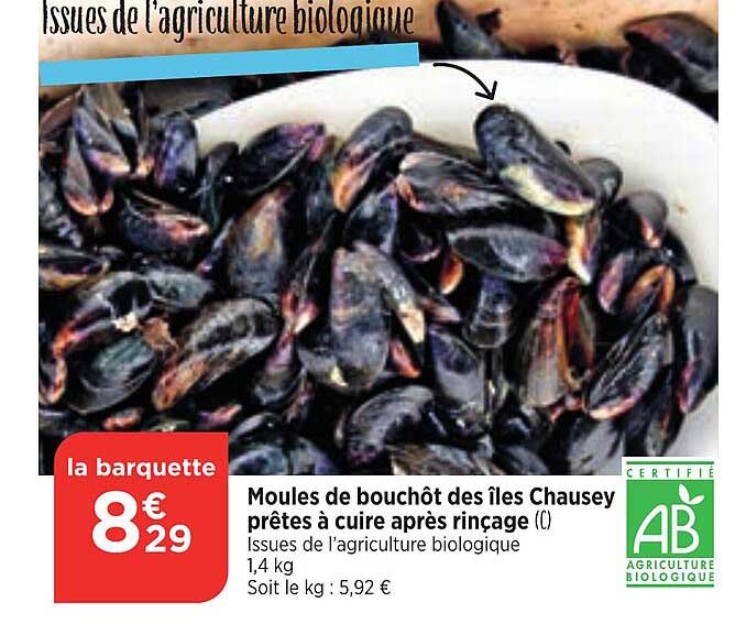 moules de bouchôt des îles chausey prêtes à cuire après rinçage