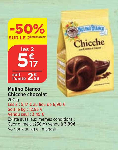 mulino bianco chicche chocolat