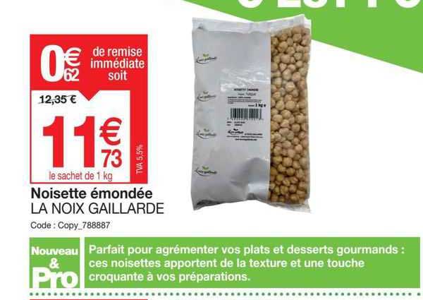 noisette émondée la noix gaillarde